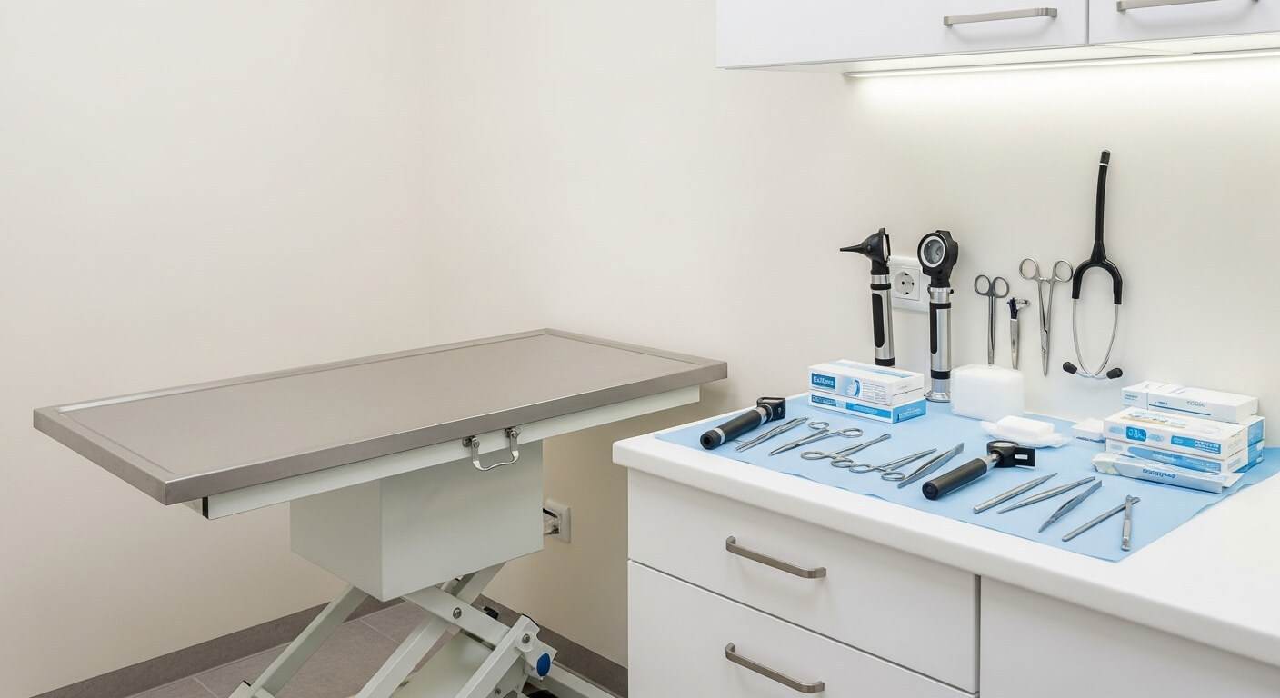 Dierenartspraktijk behandelkamer