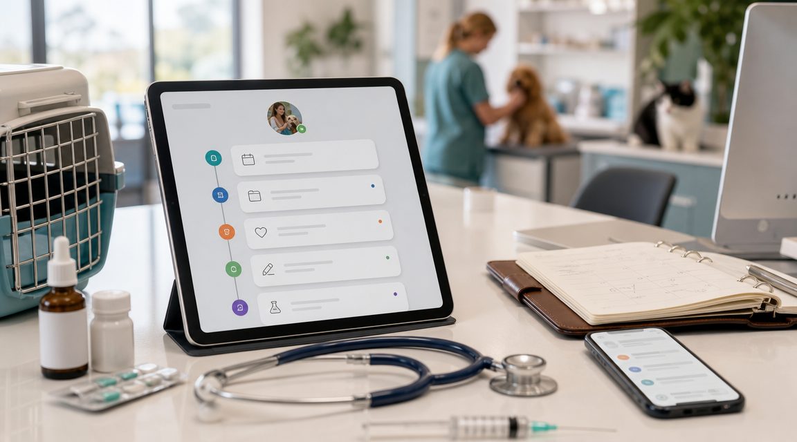 Klantprofiel met geschiedenis op tablet
